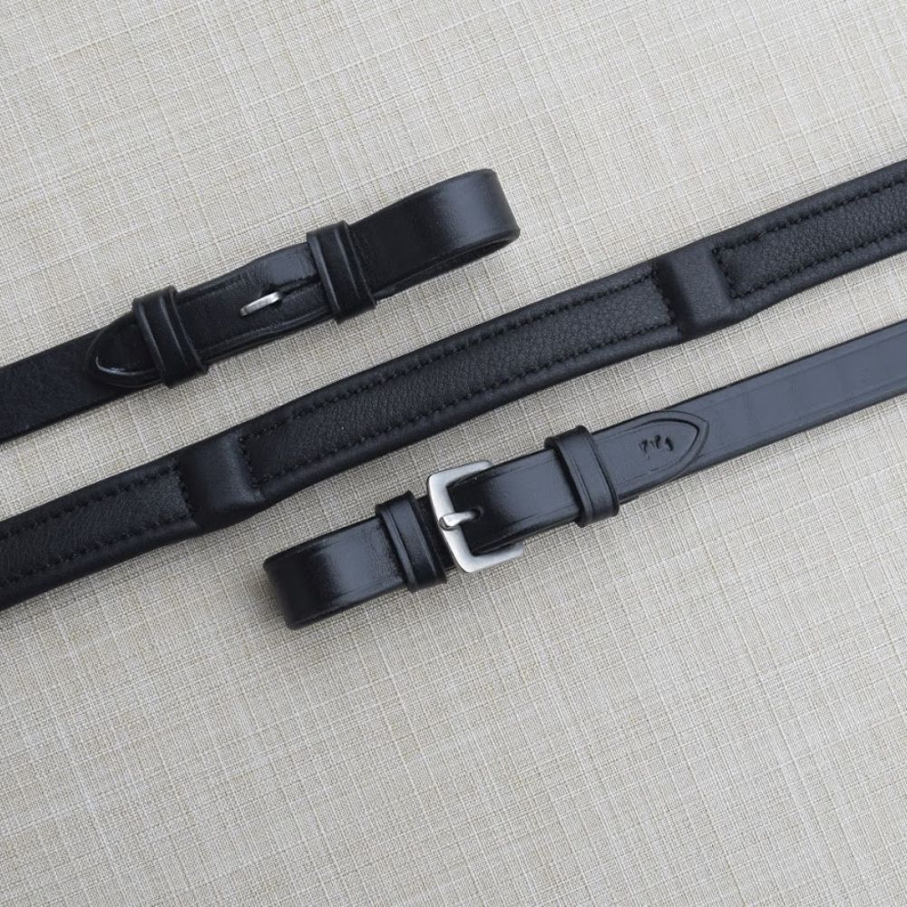 KL Select 5/8 Calf Dressage Reins Black Buckle