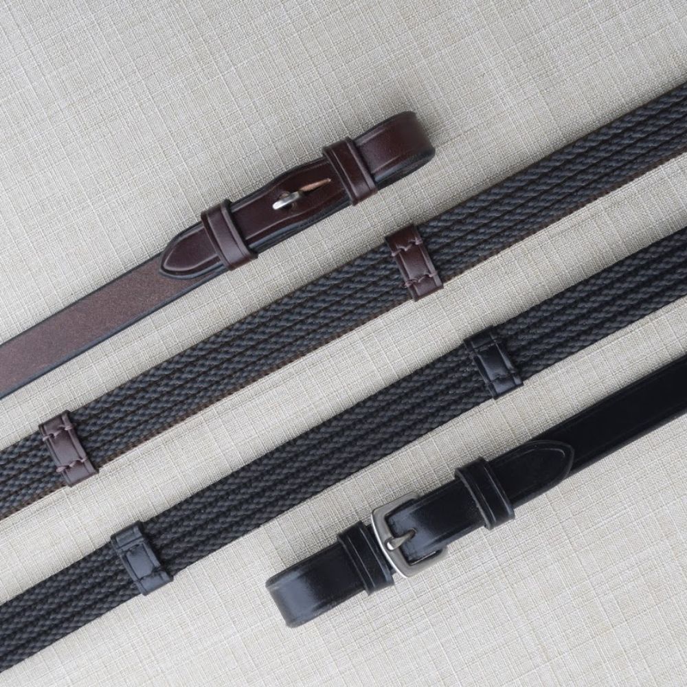 KL Select Special Grip Reins Black Buckle WITH Stops