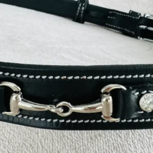 Bridleberry Leather Tack & Co  Women's Full Grain Leather Belt with Horse Bits