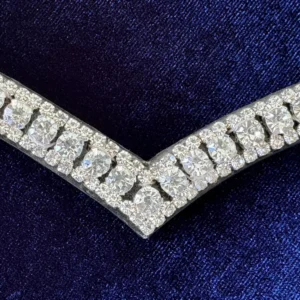 Bridleberry Leather Tack & Co Leather Browband "V" Crystals
