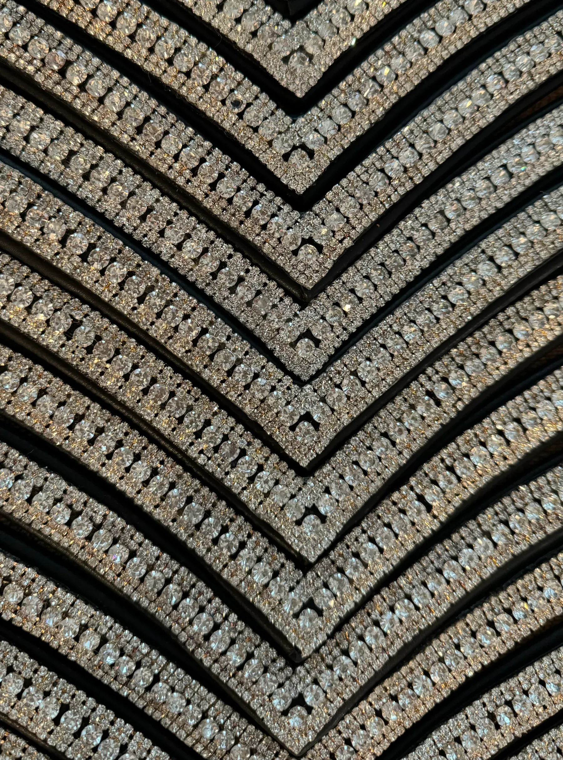 Bridleberry Leather Tack & Co Leather Browband "V" Crystals