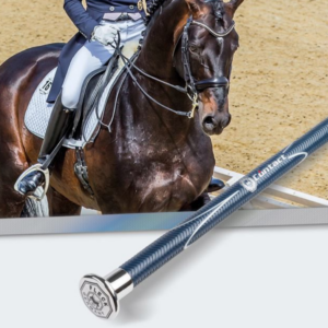 Fleck Contact Dressage Whip Black 120 cm