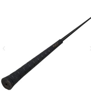 Fleck Black Leather Dressage Whip Black 110cm