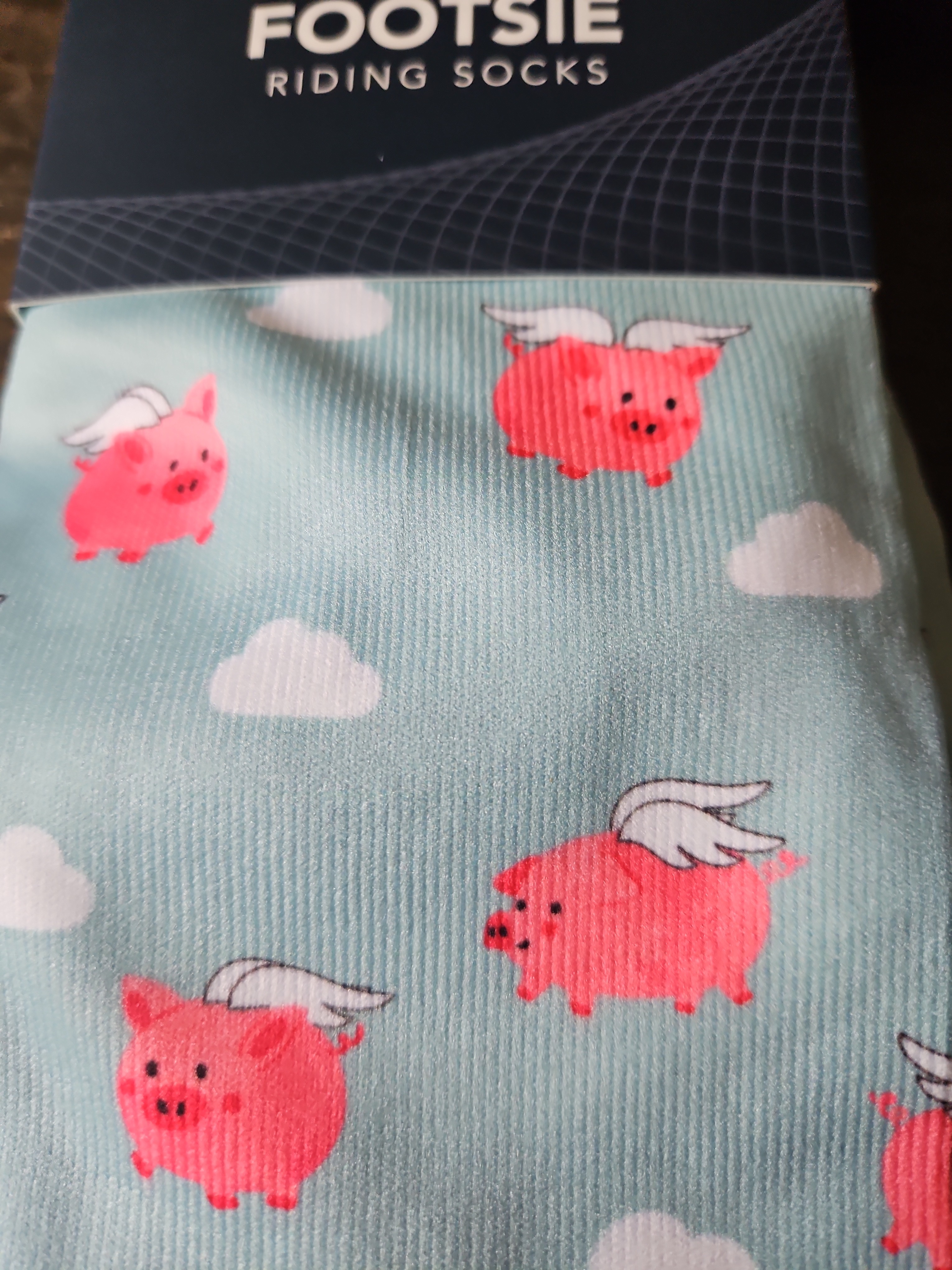 LeMieux Footsie Socks Flying Pigs